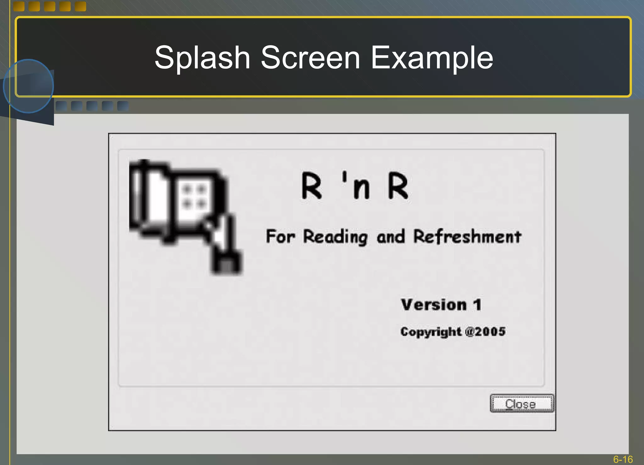 Splash Screen Example 