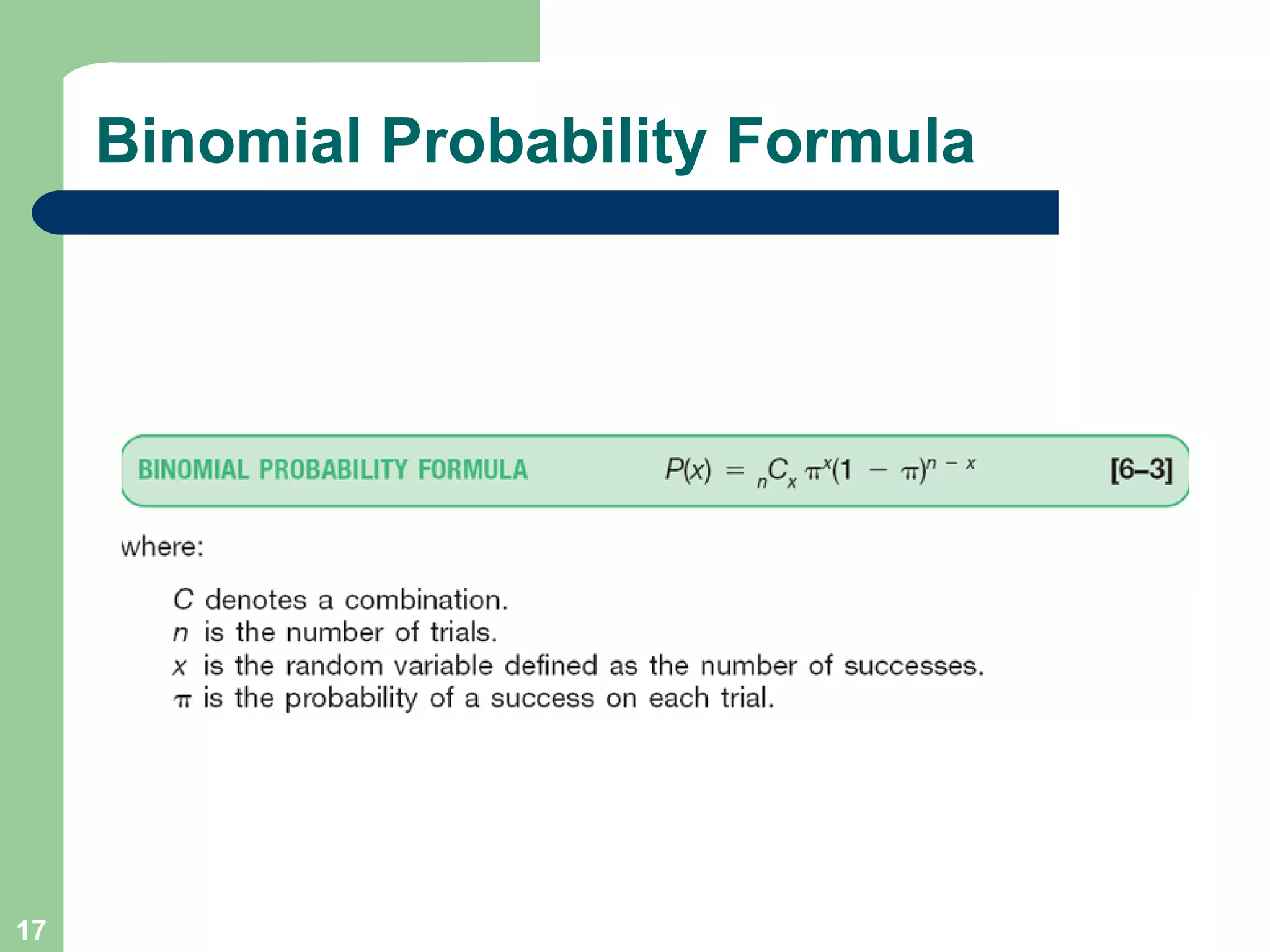 Binomial Probability Formula 