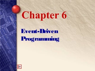 Event-Driven
Programming
Chapter 6
 