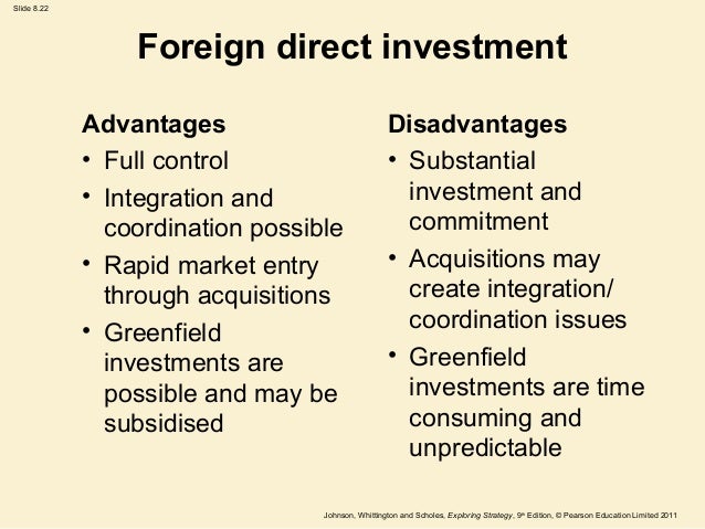 foreign direct investment advantages and disadvantages foreign direct investment advantages and disadvantages