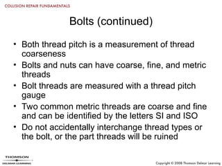 Chapter_06 Fasteners types and its applications | PPT