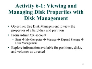 Chapter06 Managing Disks And Data Storage | PPT