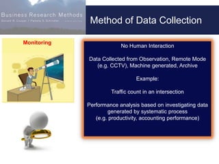6-7
Method of Data Collection
No Human Interaction
Data Collected from Observation, Remote Mode
(e.g. CCTV), Machine gener...