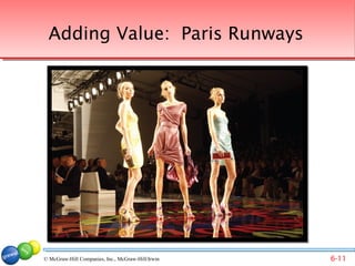 Adding Value: Paris Runways




© McGraw-Hill Companies, Inc., McGraw-Hill/Irwin   6-11
 