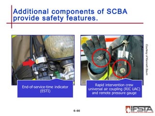 Additional components of SCBA
provide safety features.
6–66
CourtesyofKennethBaum
 