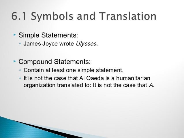 chapter 06 hurley 12e what is a simple statement