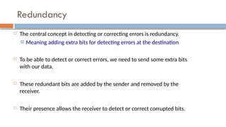 Data Link Layer (Error Detection and Correction). | PPTX