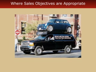 Where Sales Objectives are Appropriate 
 