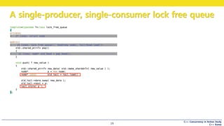 C++ Concurrency in Action Study
C++ Korea
A single-producer, single-consumer lock free queue
19
 
