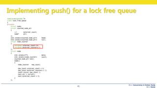 C++ Concurrency in Action Study
C++ Korea
Implementing push() for a lock free queue
41
 