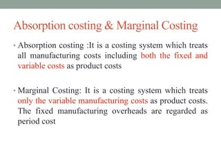 Chapter 07 Marginal Costing | PPTX