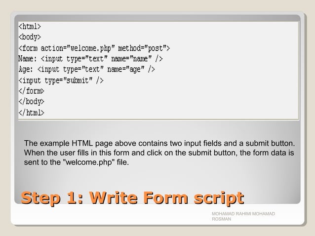 Chapter 07 php forms handling | PPT