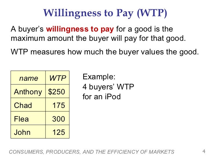 Willingness to pay literature review