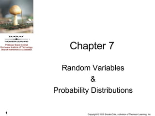 Chapter 7 Random Variables & Probability Distributions 