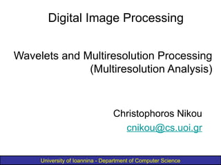 Comprehensive Overview of Wavelets and Multiresolution Analysis in ...