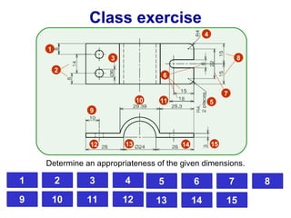 Poor Poor Poor Poor Poor Poor Poor Poor Poor Poor Poor Poor Good Poor Good 1 2 3 4 5 6 7 8 Class exercise Determine an appropriateness of the given dimensions. 1 12 3 4 5 6 7 9 10 11 13 14 15 2 8 9 10 11 12 13 14 15 