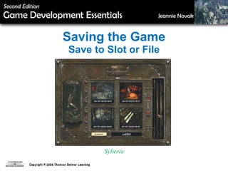 Saving the Game Save to Slot or File Syberia 