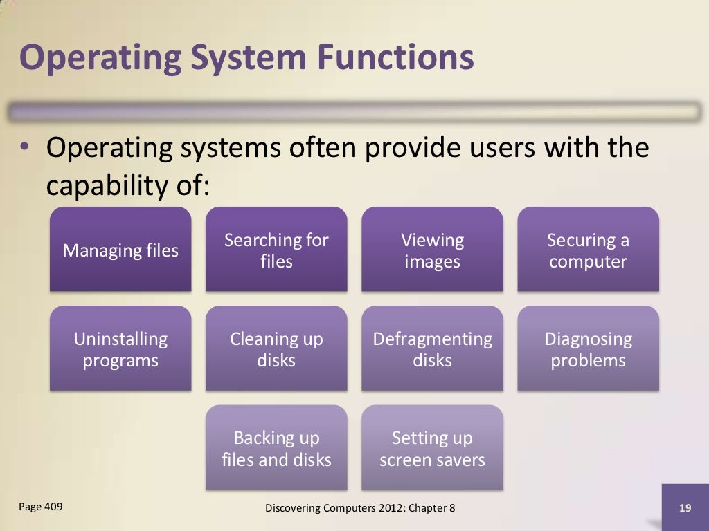 CH08 Types Of Utility Programs And Operating System