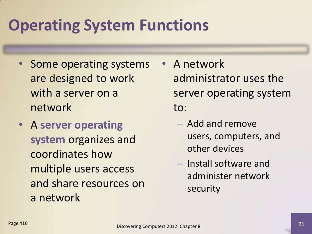 CH08 Types Of Utility Programs And Operating System