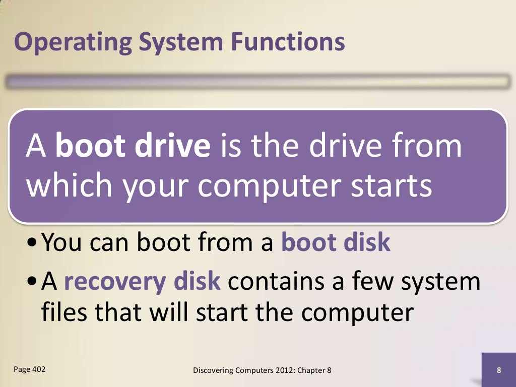 CH08 Types Of Utility Programs And Operating System