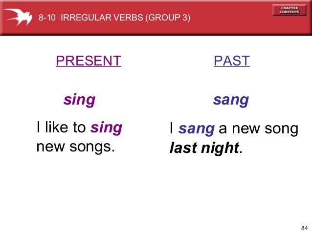 past tense of sing past tense of sing