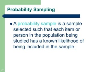 Sampling Method Chapter 8 | Statistic sampling | PDF