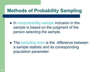 Sampling Method Chapter 8 | Statistic sampling | PDF