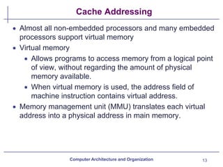 Address Field Processor Chapter_08_Cache_Memory.pdf architectue and organization | PDF