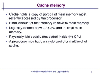 Chapter_08_Cache_Memory.pdf architectue and organization | PDF