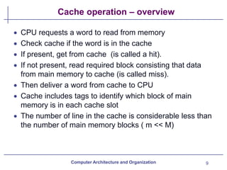 Chapter_08_Cache_Memory.pdf architectue and organization | PDF