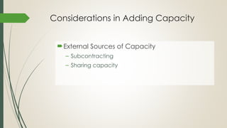 Supply chain management - Capacity planning | PPT