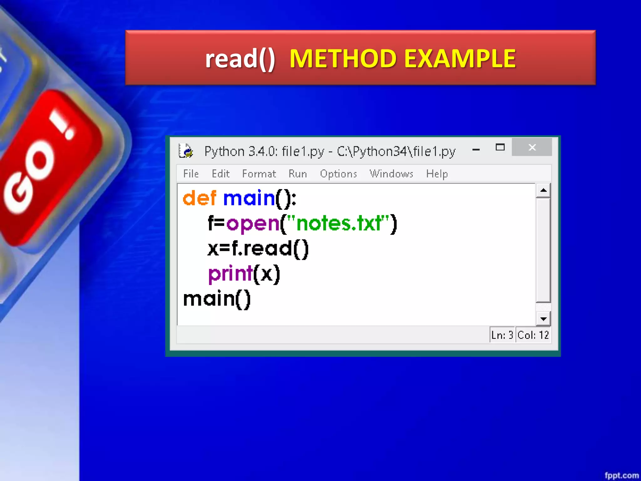read() METHOD EXAMPLE 