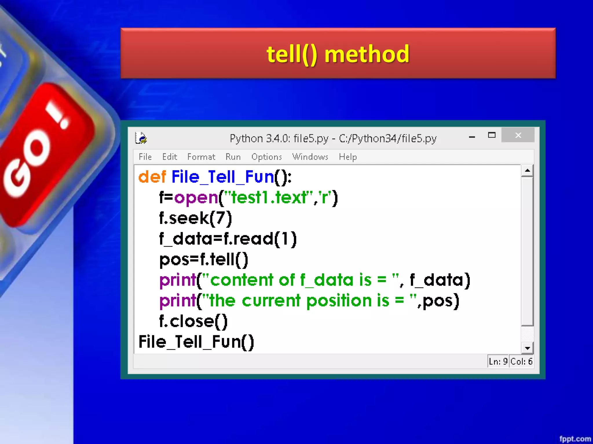 tell() method 