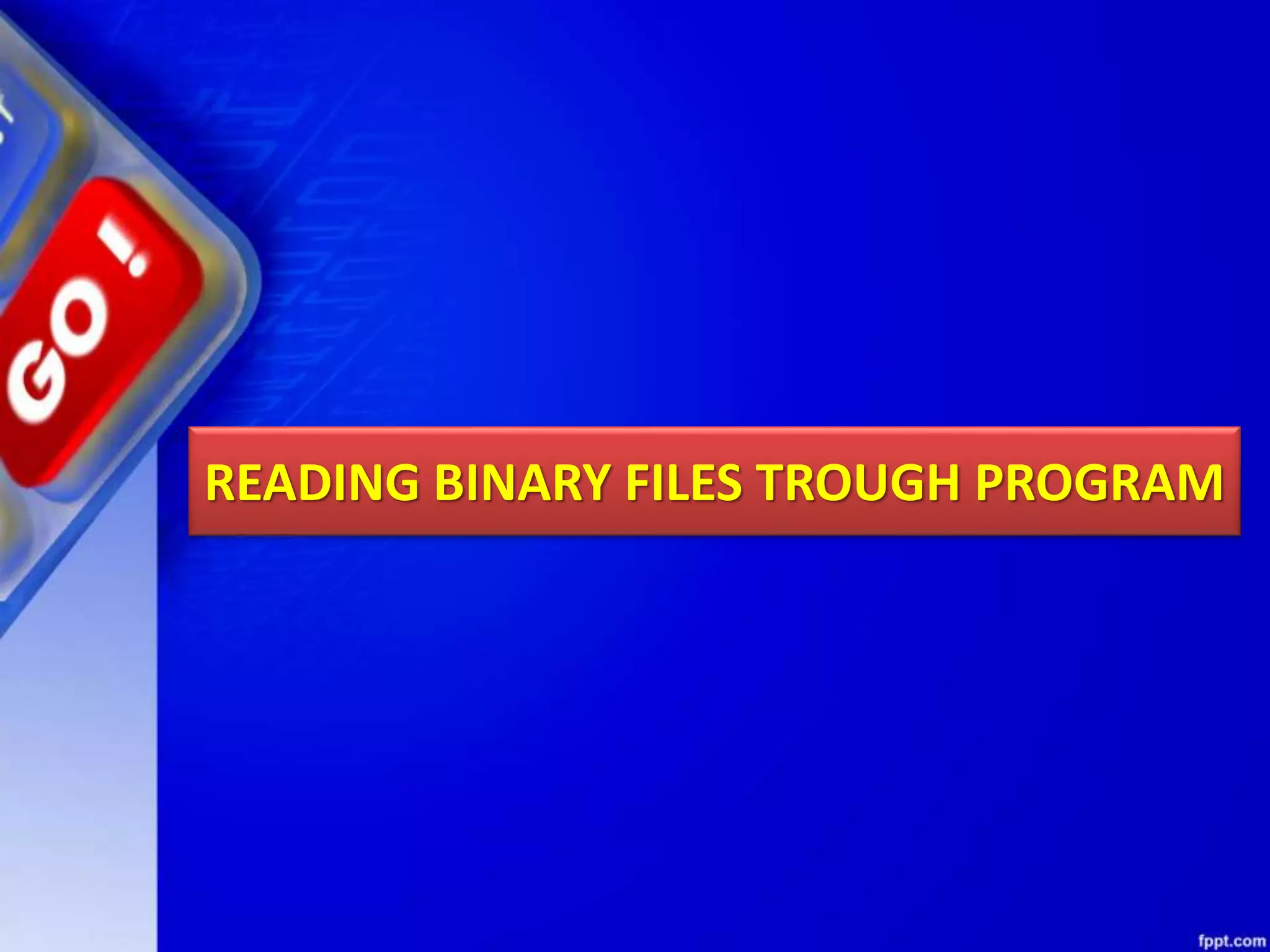 READING BINARY FILES TROUGH PROGRAM 