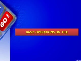 file operations and data processing scripts | pdf |... Chapter 08 data file handling | PPTX