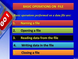 Chapter 08 data file handling | PPT