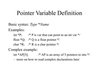 Chapter09-10 Pointers and operations .PPT | Programming Languages ...