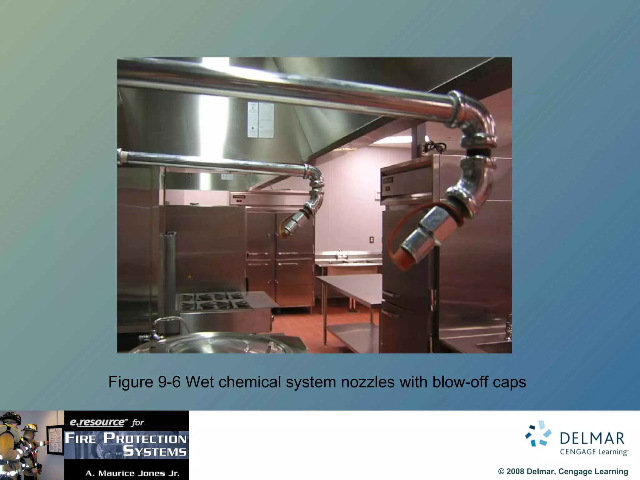 Figure 9-6 Wet chemical system nozzles with blow-off caps 