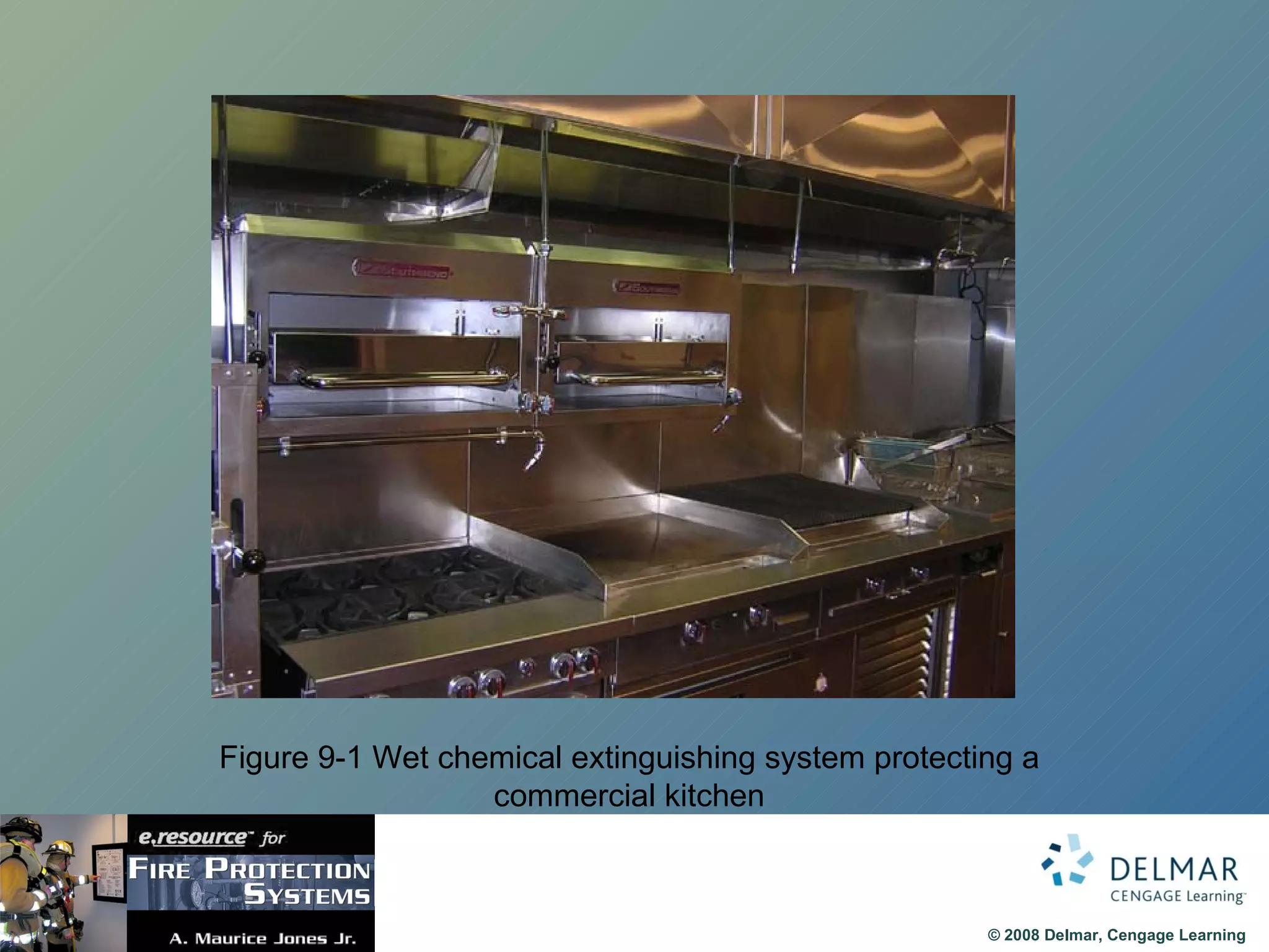 Figure 9-1 Wet chemical extinguishing system protecting a commercial kitchen 