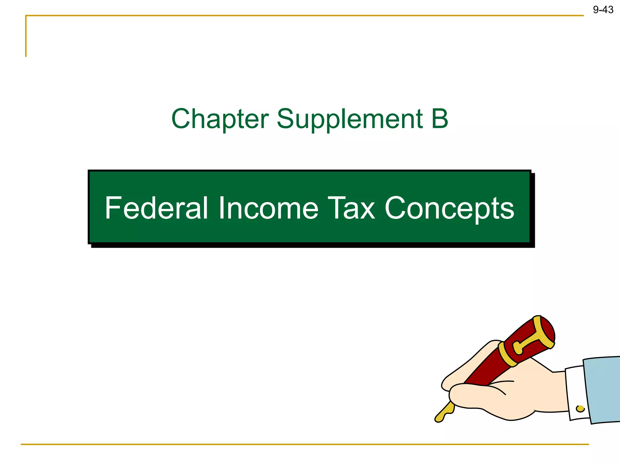 9-43
Federal Income Tax Concepts
Chapter Supplement B
 