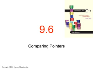 Copyright © 2012 Pearson Education, Inc.
Copyright © 2012 Pearson Education, Inc.
9.6
Comparing Pointers
 