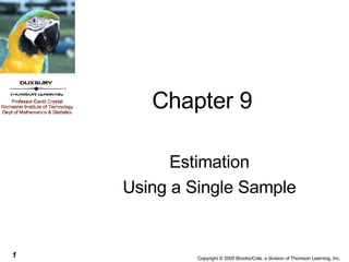 Chapter 9 Estimation Using a Single Sample 