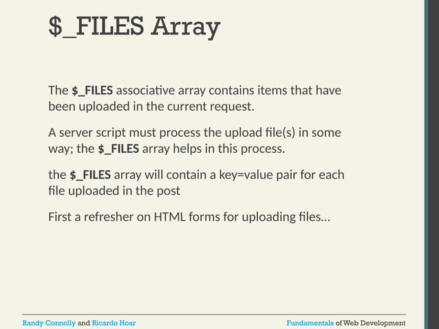 Chapter 09 _ PHP Arrays and Superglobals.ppt | Web Development | Internet