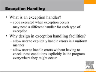 In-Depth Exploration of Subroutines, Parameter Passing, and Exception ...