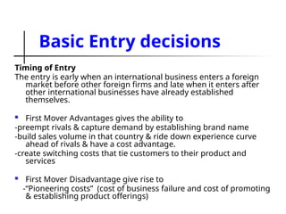 Entry strategies for Business Bus301: brac University | PPTX