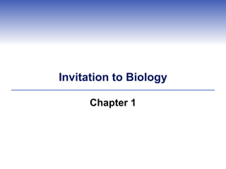 Invitation to Biology Chapter 1 