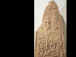Figure 2-13   Victory stele of Naram-Sin, from Susa, Iran, 2254–2218 BCE. Pink sandstone, 6’ 7” high. Louvre, Paris. 