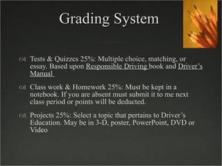 Drivers Education Ch.1 | PPT