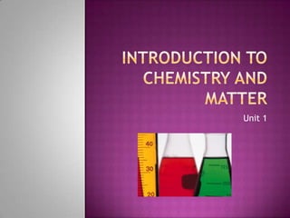 Introduction to chemistry and matter Unit 1 