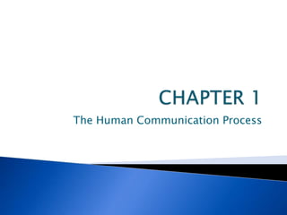 CHAPTER 1 The Human Communication Process 